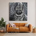 African Queen's Smile, Original African Painting