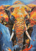 Fire of the Elephant, Original African Painting