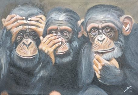 Silent Wisdom, Original African Painting